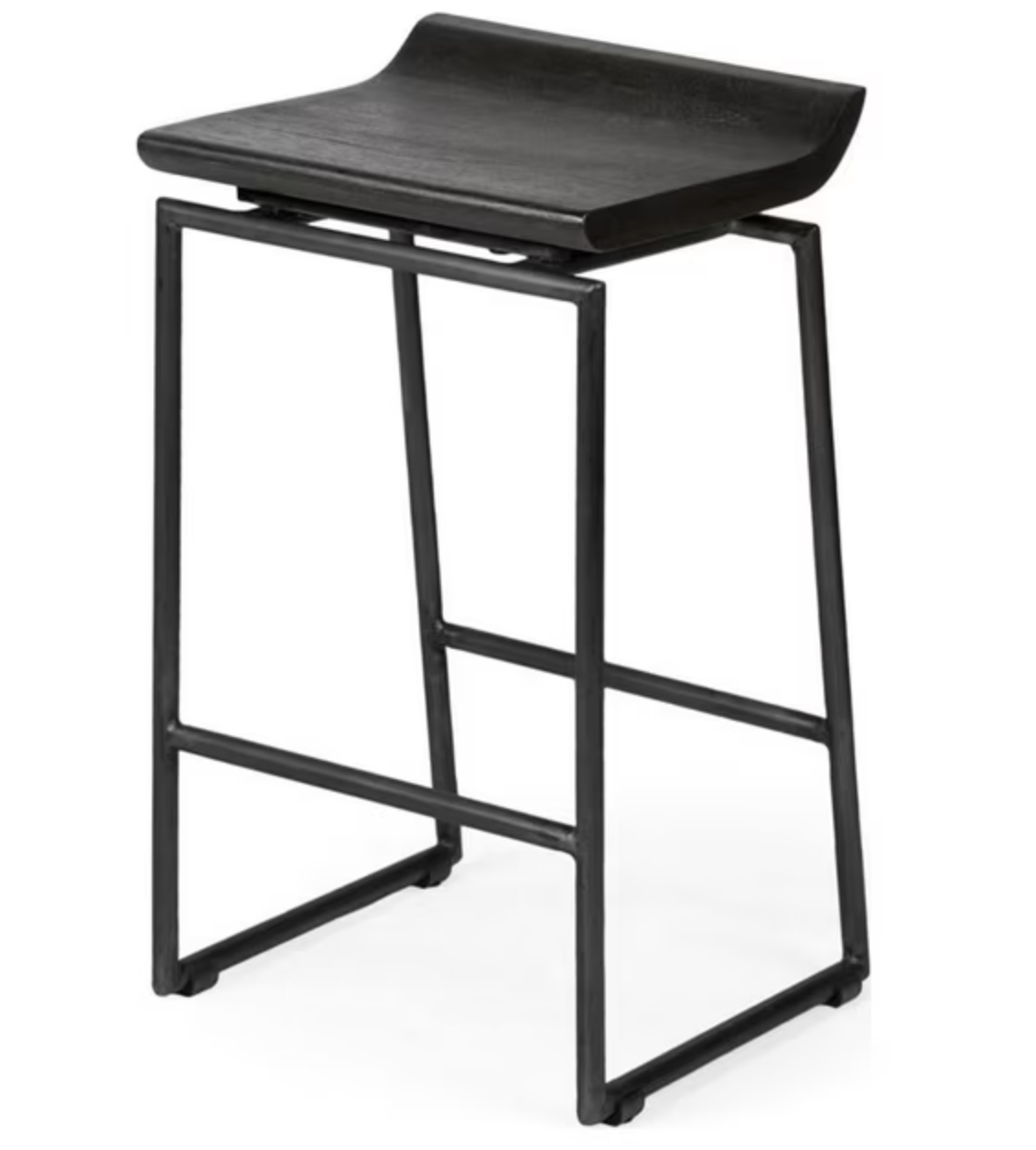 Black wood backless Mercana 24.25" counterheight barstool 🌷