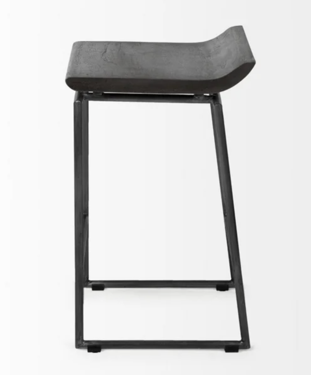 Black wood backless Mercana 24.25" counterheight barstool 🌷