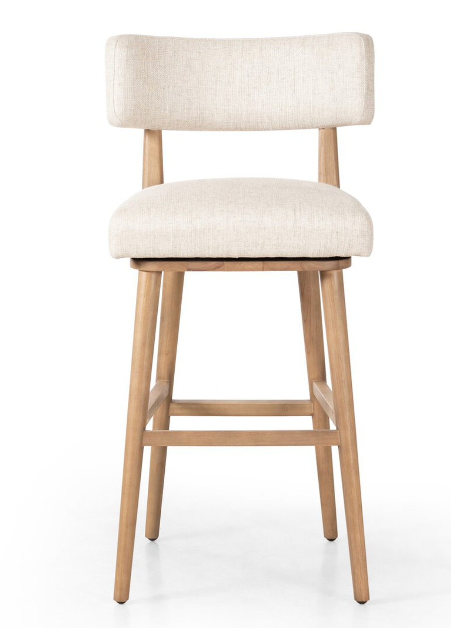 Four Hands cream swivel barstool 🍷