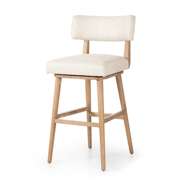 Four Hands cream swivel barstool 🍷