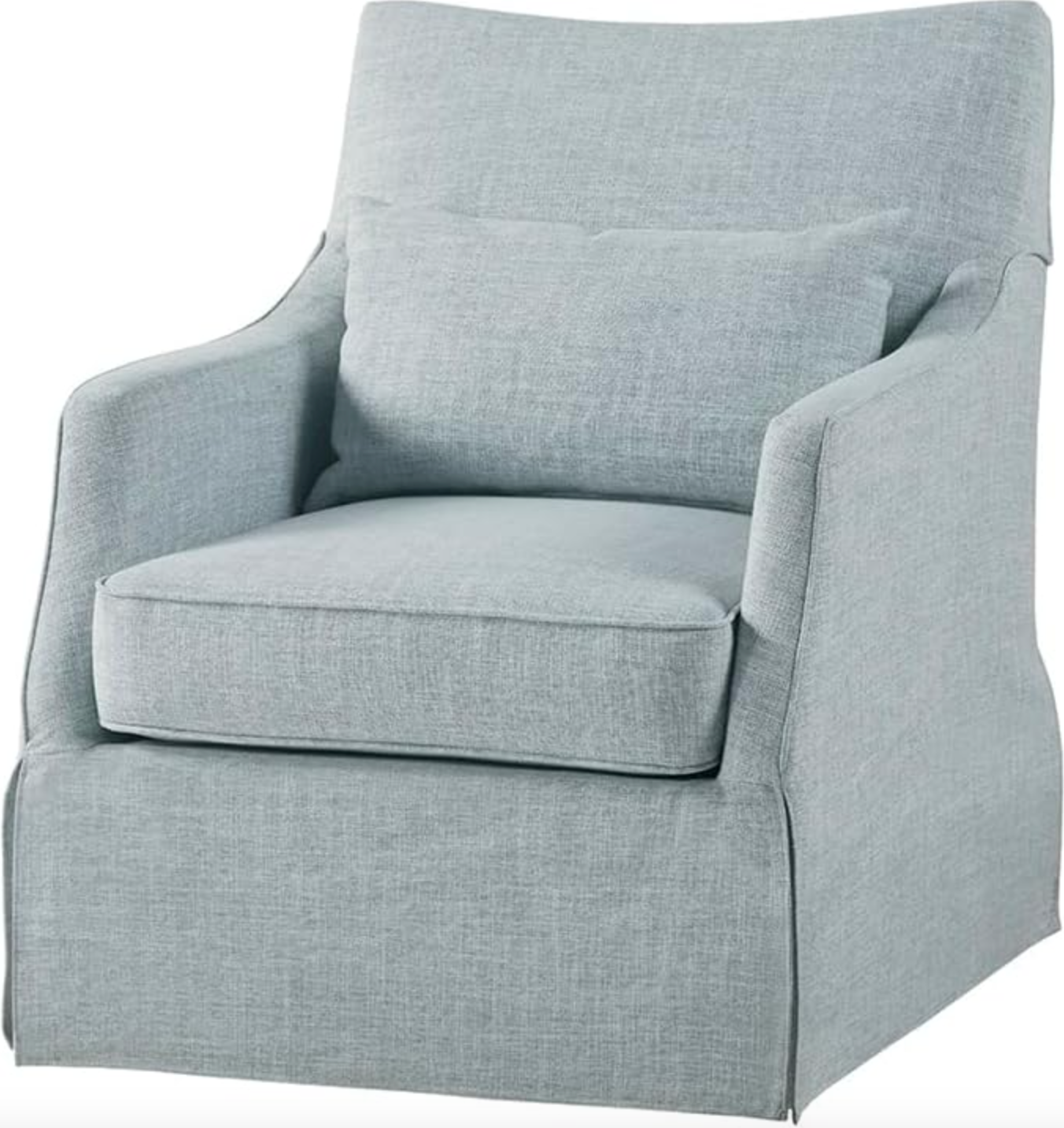 Martha Stewart skirted light blue swivel accent chair 🌼