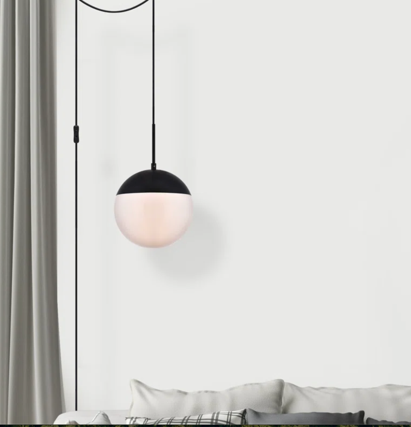 Modern round 1-light pendant 🖤