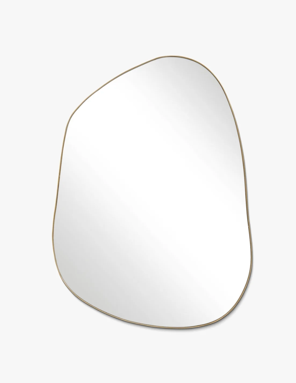Brassy gold funky asymmetrical mirror 🪞