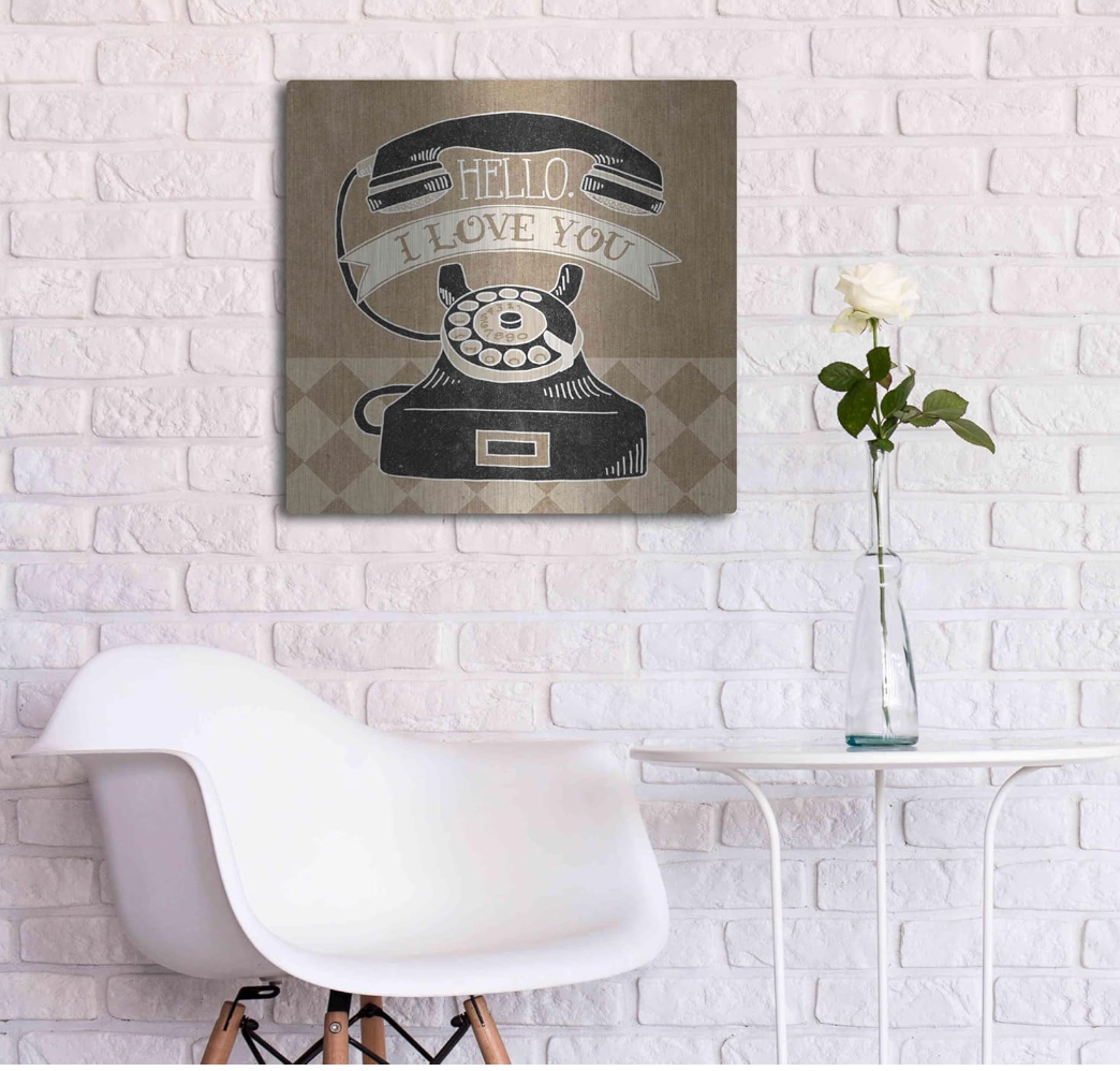 Hello I Love You metal wall art ☎