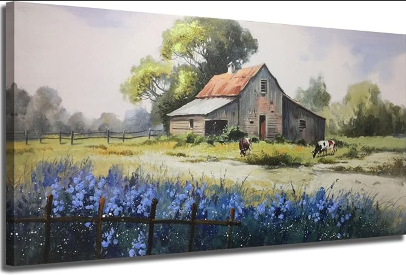 Farmhouse landscape 24x48 canvas 🌾