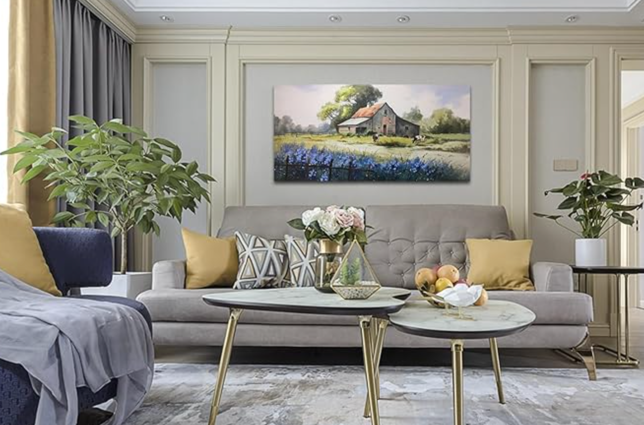 Farmhouse landscape 24x48 canvas 🌾