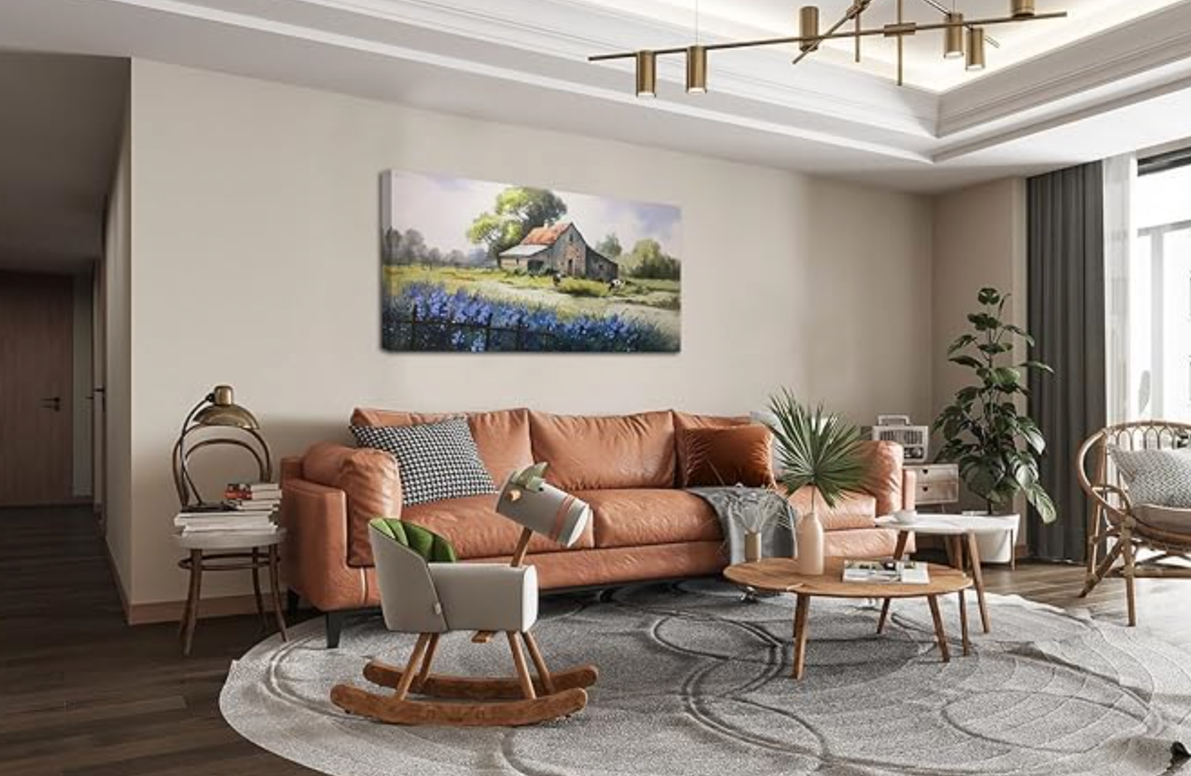 Farmhouse landscape 24x48 canvas 🌾