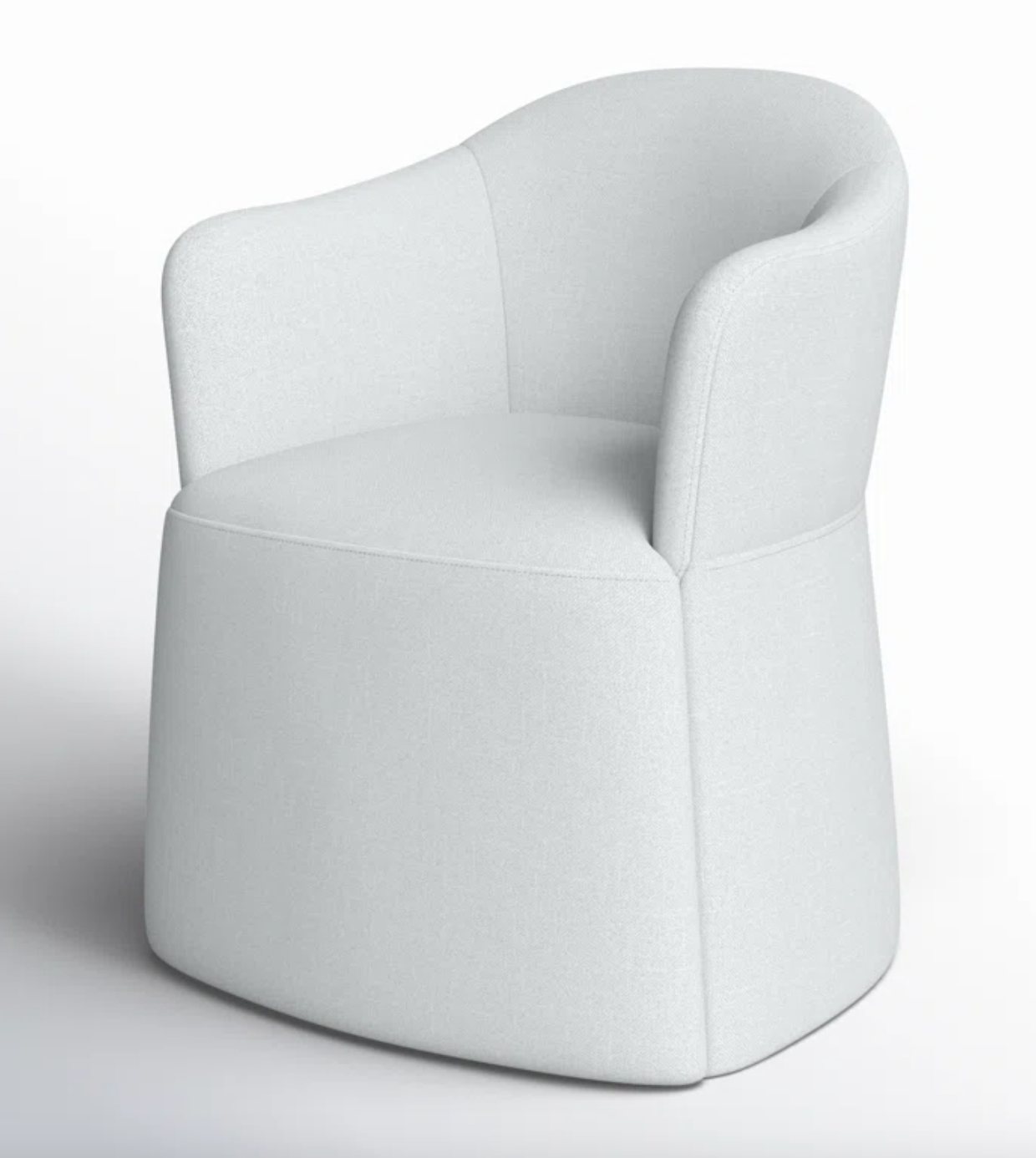 Light blue upholstered armchair on casters 🌸