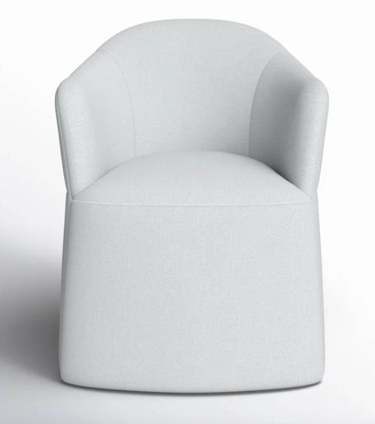 Light blue upholstered armchair on casters 🌸
