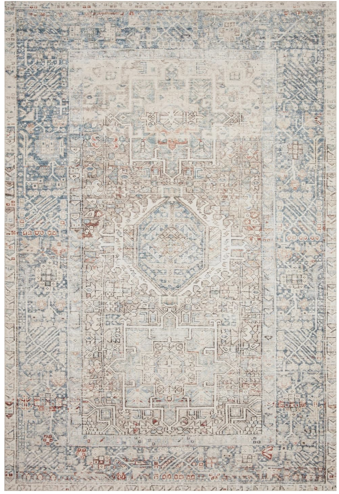 8x11 Chris Loves Julia natural & ocean rug 🐚