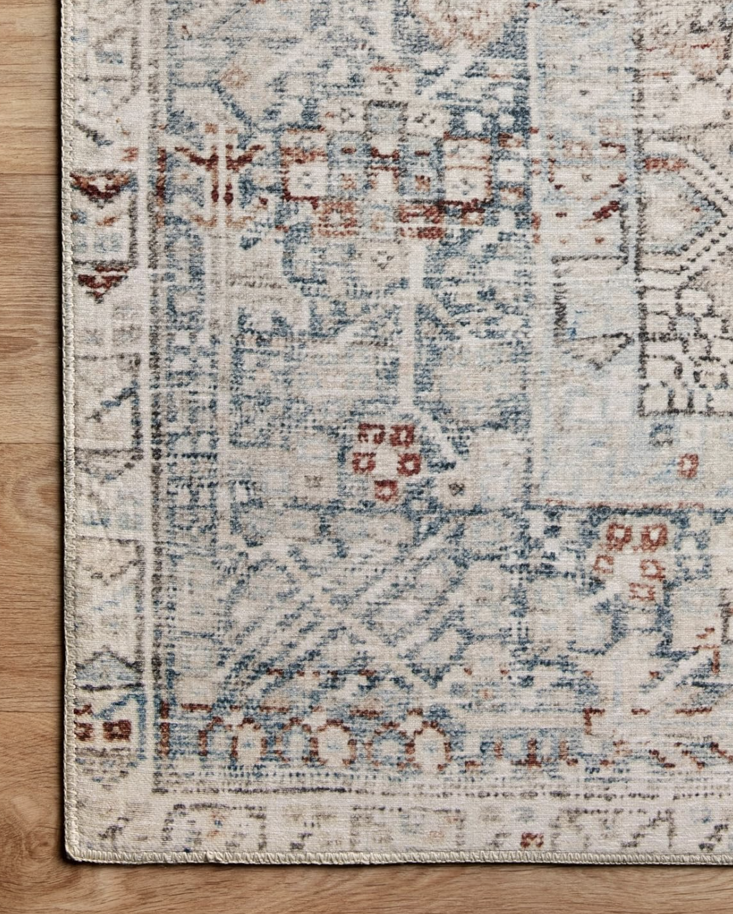 8x11 Chris Loves Julia natural & ocean rug 🐚