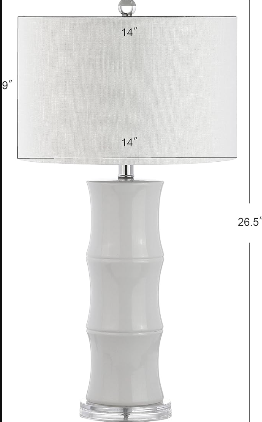 Tiki 26.5" white ceramic table lamp 💡
