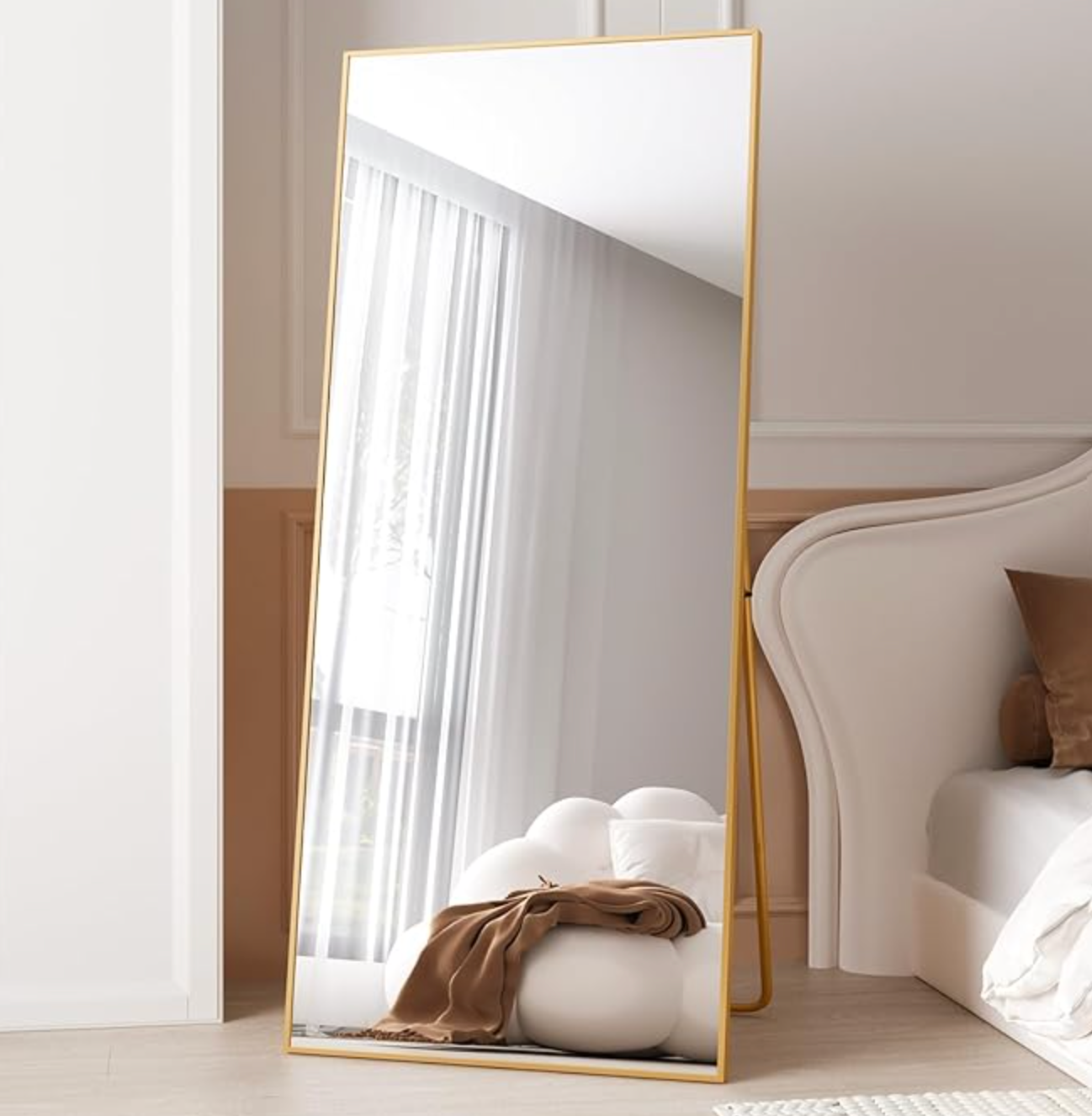 Full length gold aluminum 22x65 mirror🪞✨