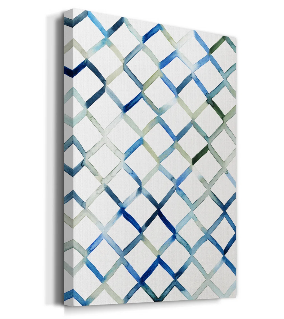 Sea lattice (blue, green, & white) 32x48 canvas 🐬