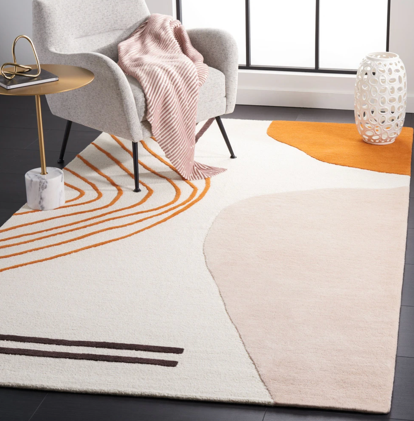 8x10 colorful modern wool rug ðŸŸ