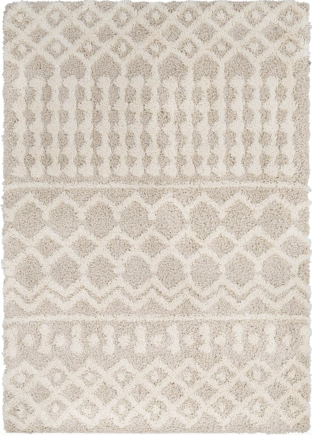 5x7 Moroccan shag beige & ivory rug 🧿
