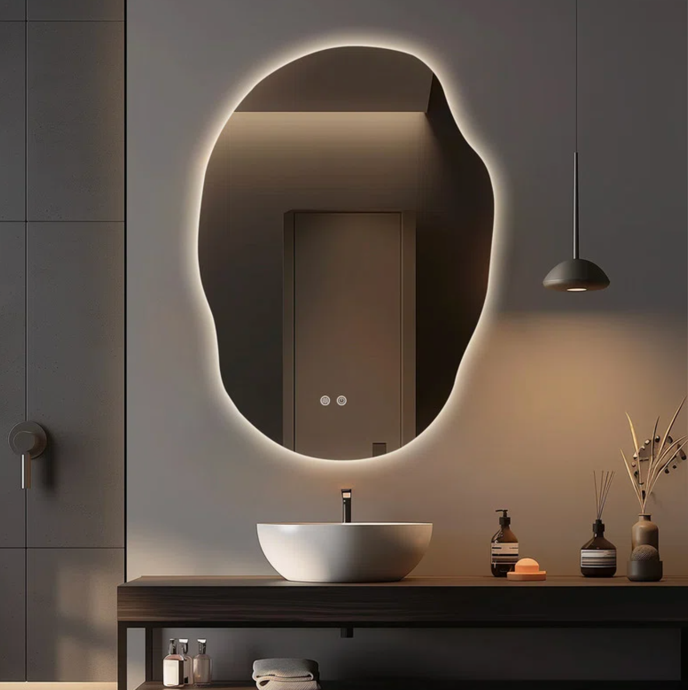 Frameless lighted anti-fog LED wall mirror🪞