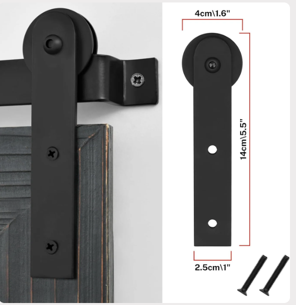 Farmhouse 26x41 black barn door mirror 🧺