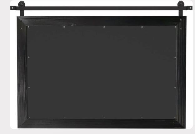 Farmhouse 26x41 black barn door mirror 🧺