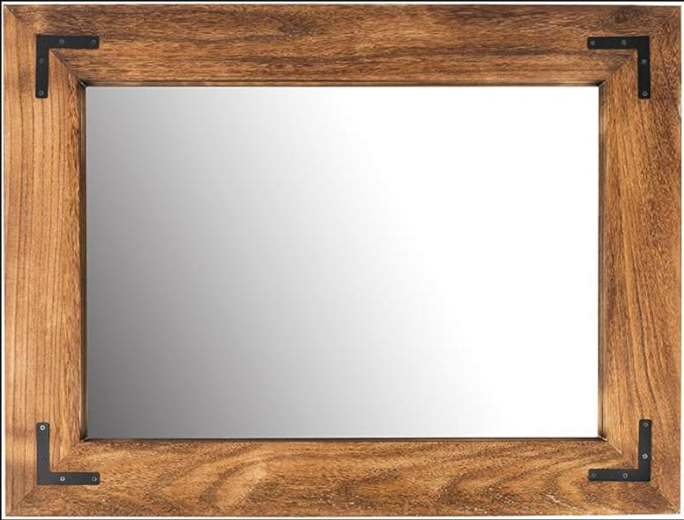 Rustic 24x32 wooden framed brown wall mirror 🐿