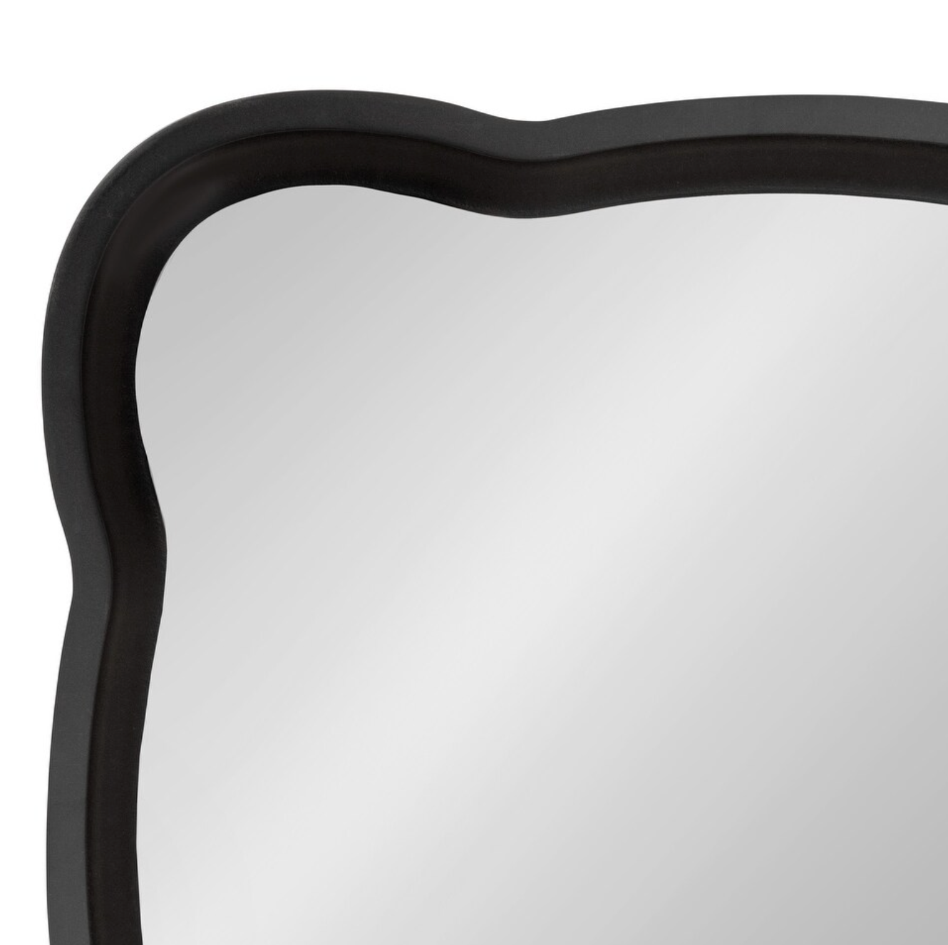 Black scalloped 24x38 wood mirror 🖤