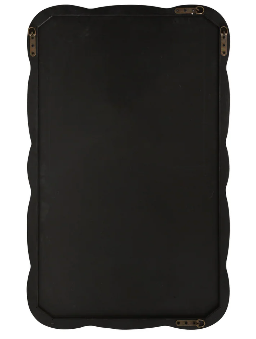 Black scalloped 24x38 wood mirror 🖤