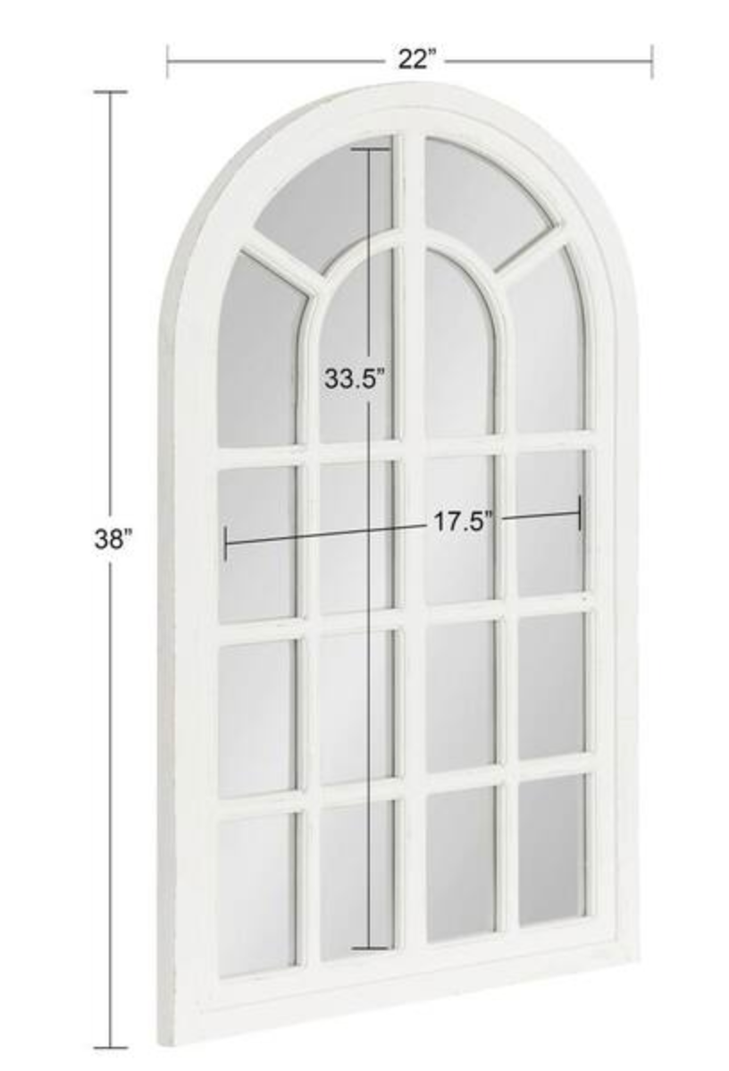 Rustic arched 22x38 wall mirror 🦋