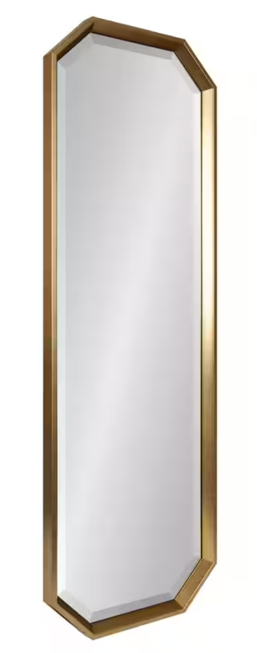 Elongated octagon 17.5x49.5 gold wall mirror ✨