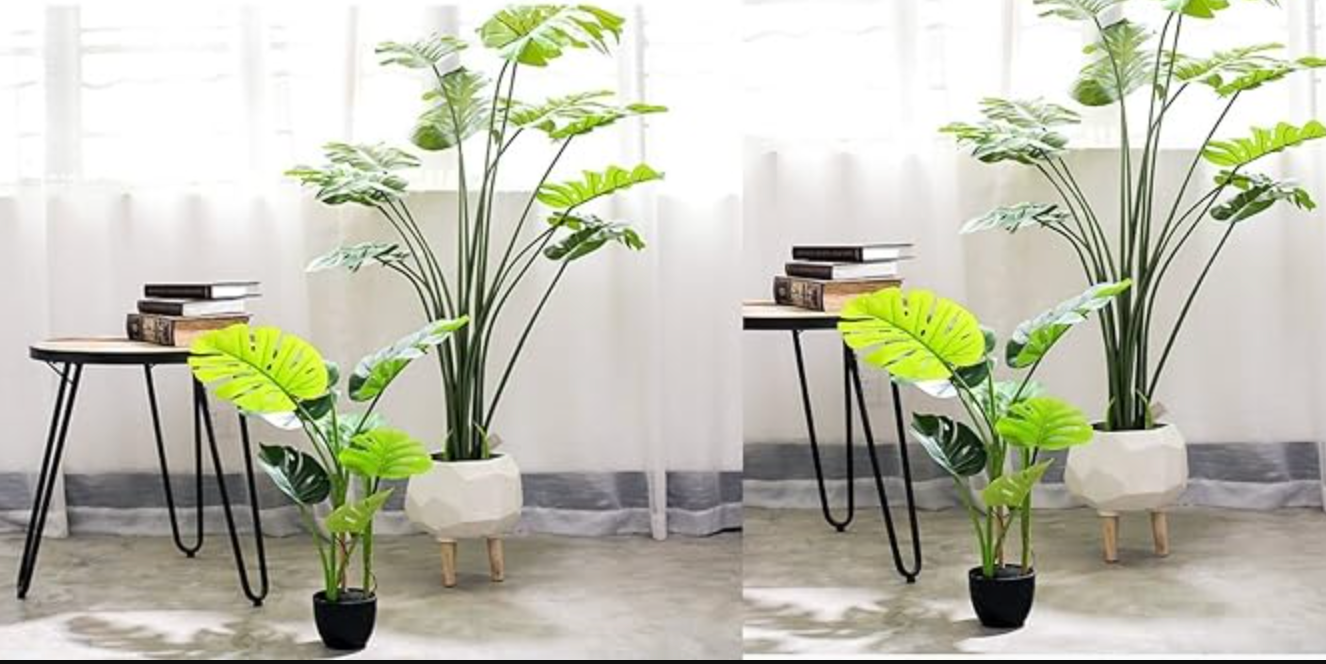 2 pack of faux 3ft monstera trees 🌿