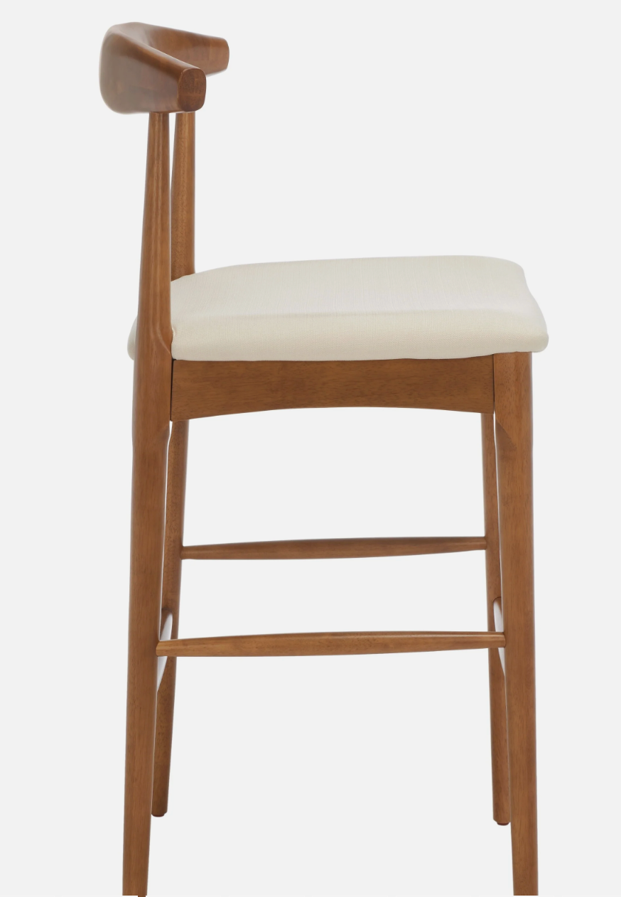 Modern retro 30" barheight barstools w/ wood frame 🥂
