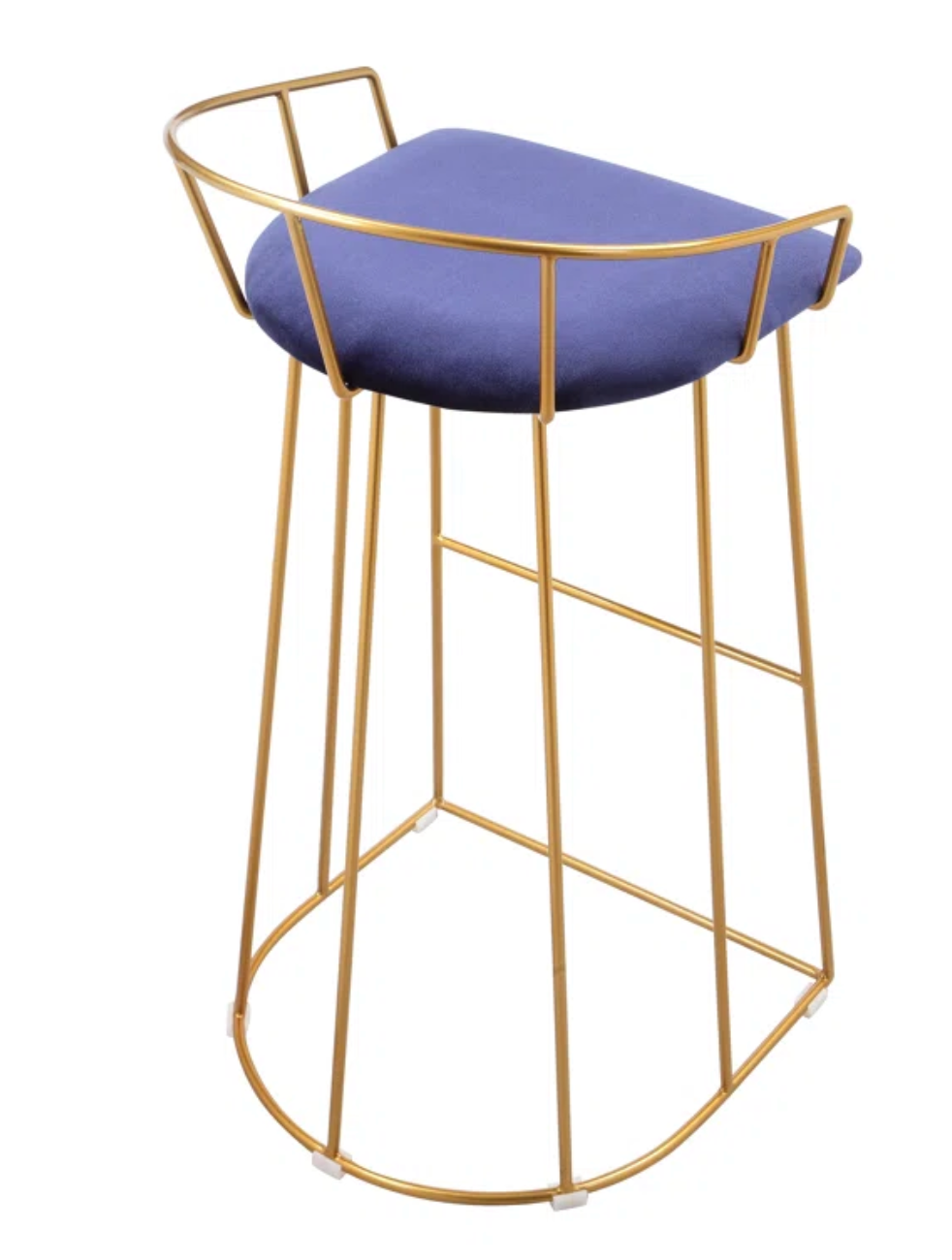 Navy velvet barstool w/ gold frame 🥂
