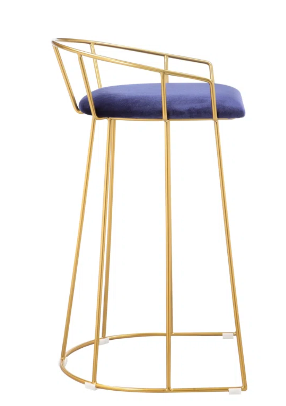 Navy velvet barstool w/ gold frame 🥂