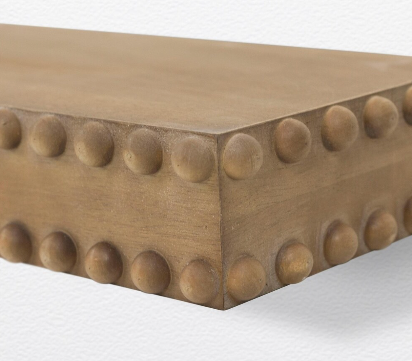 Small beaded wood floating wall shelf 🪬
