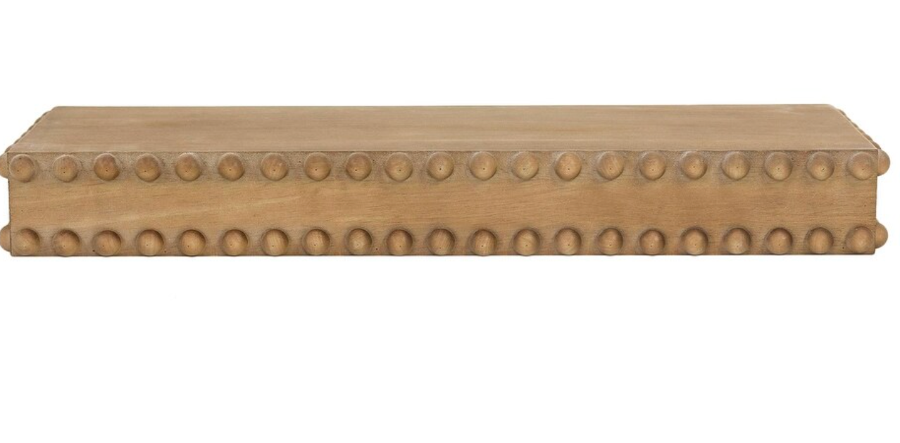 Small beaded wood floating wall shelf 🪬