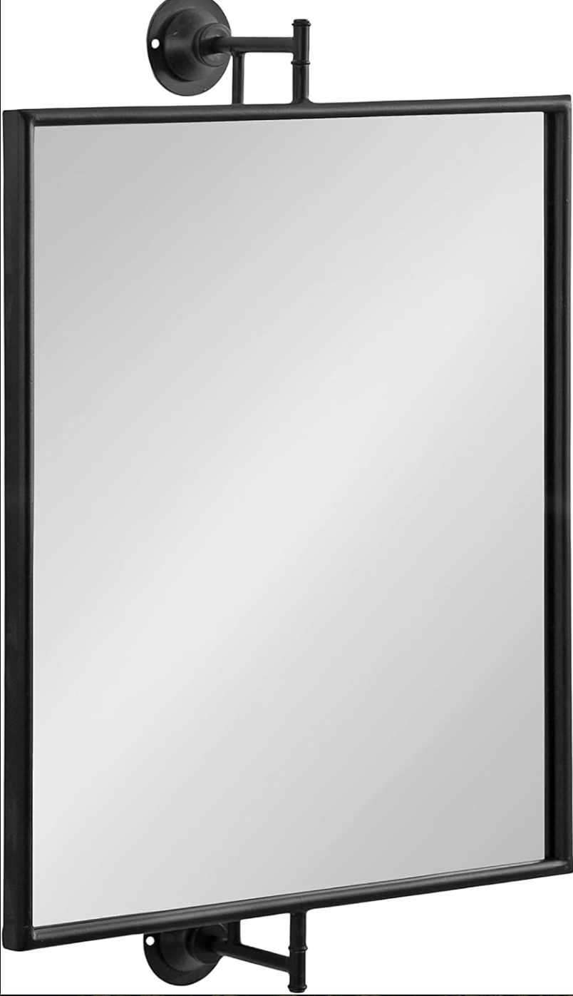 Black rectangle 20x31 adjustable pivot mirror 🖤
