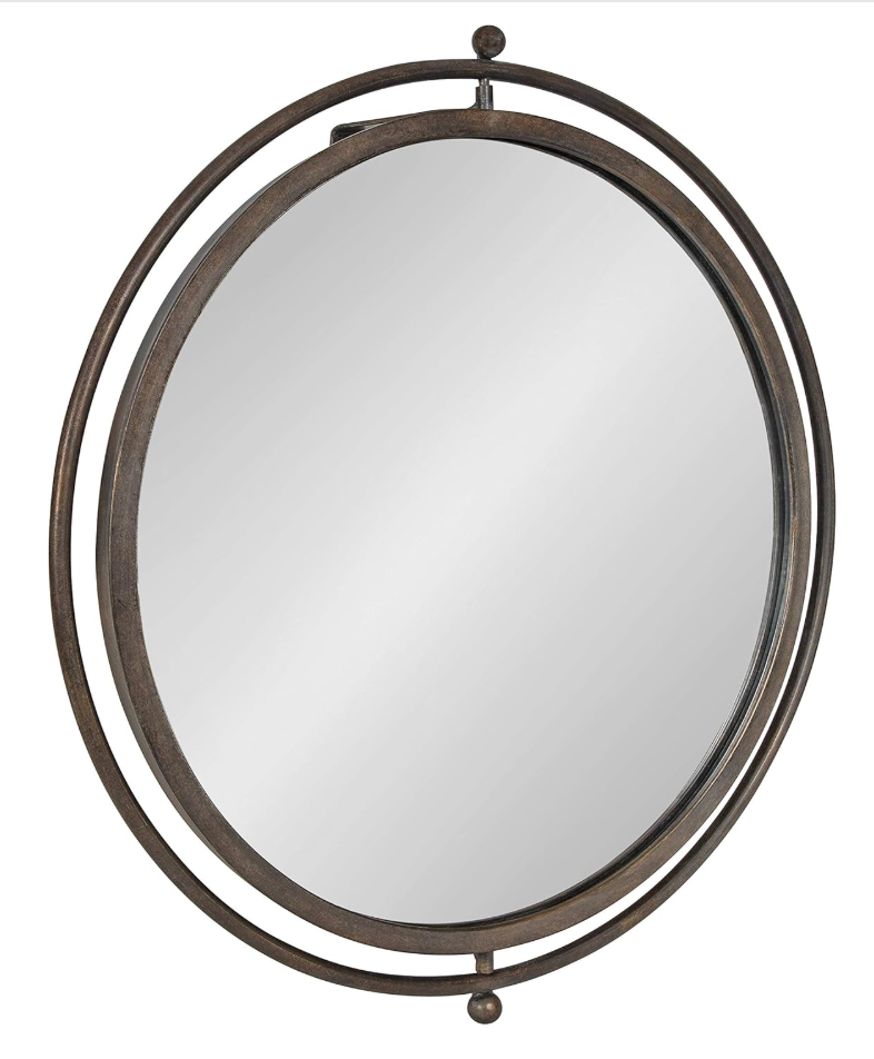 Rustic 21" raw iron pivot mirror 🪞
