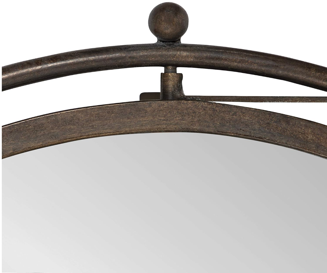 Rustic 21" raw iron pivot mirror 🪞