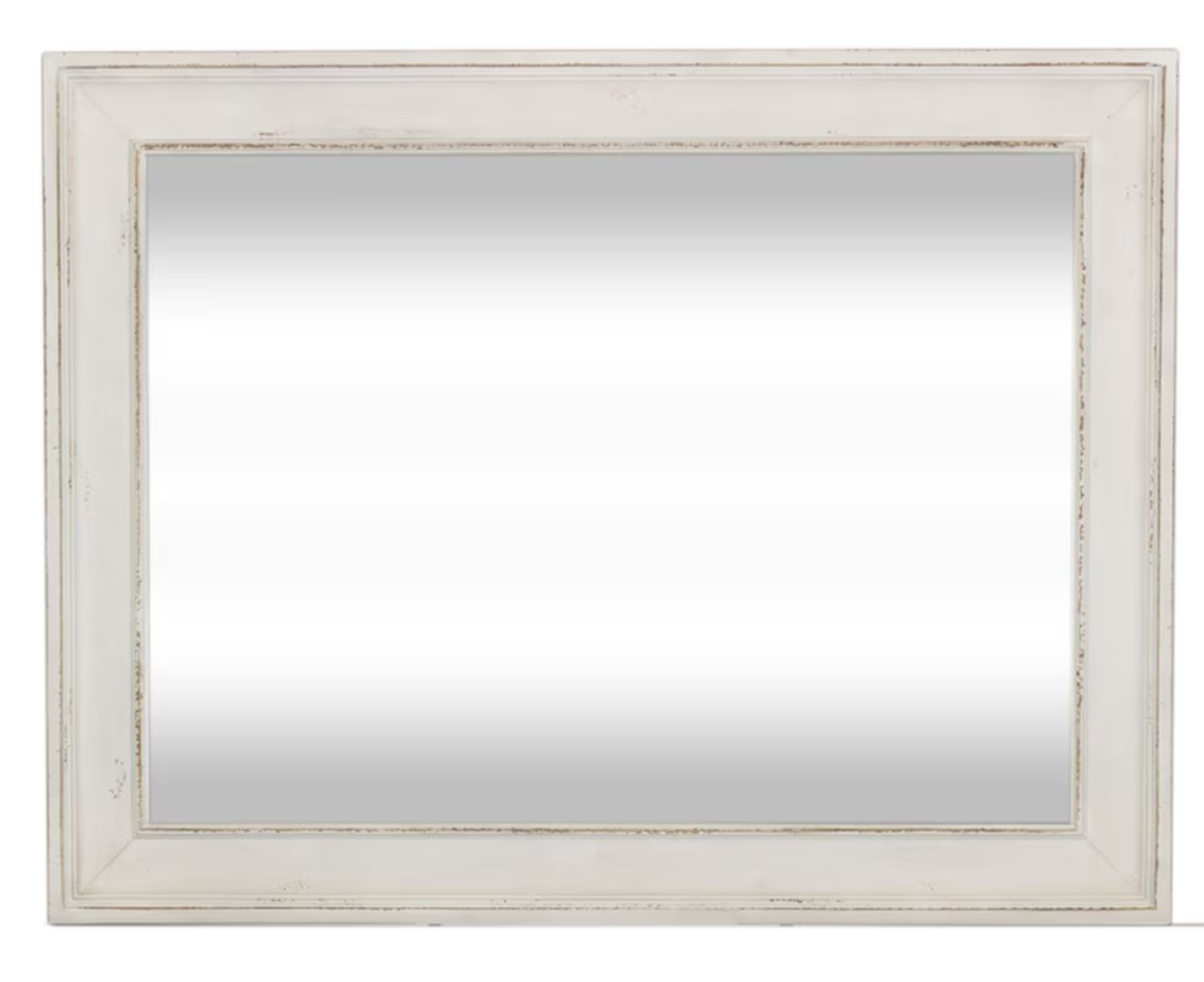Big rustic mirror w/ antique white finish 🤍