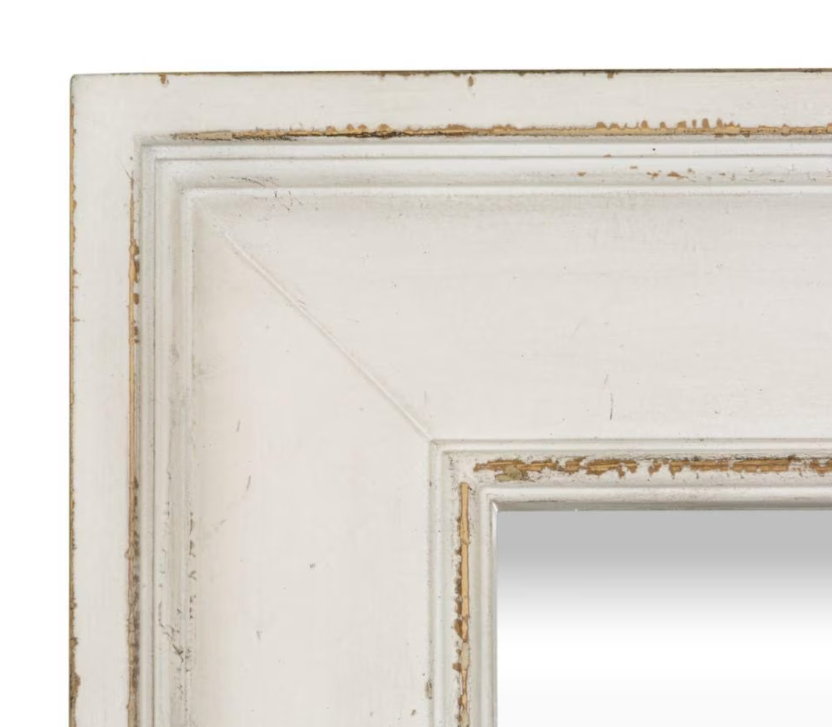Big rustic mirror w/ antique white finish 🤍