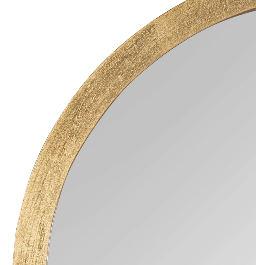 Modern gold capsule 12x24 gold wood mirror ✨