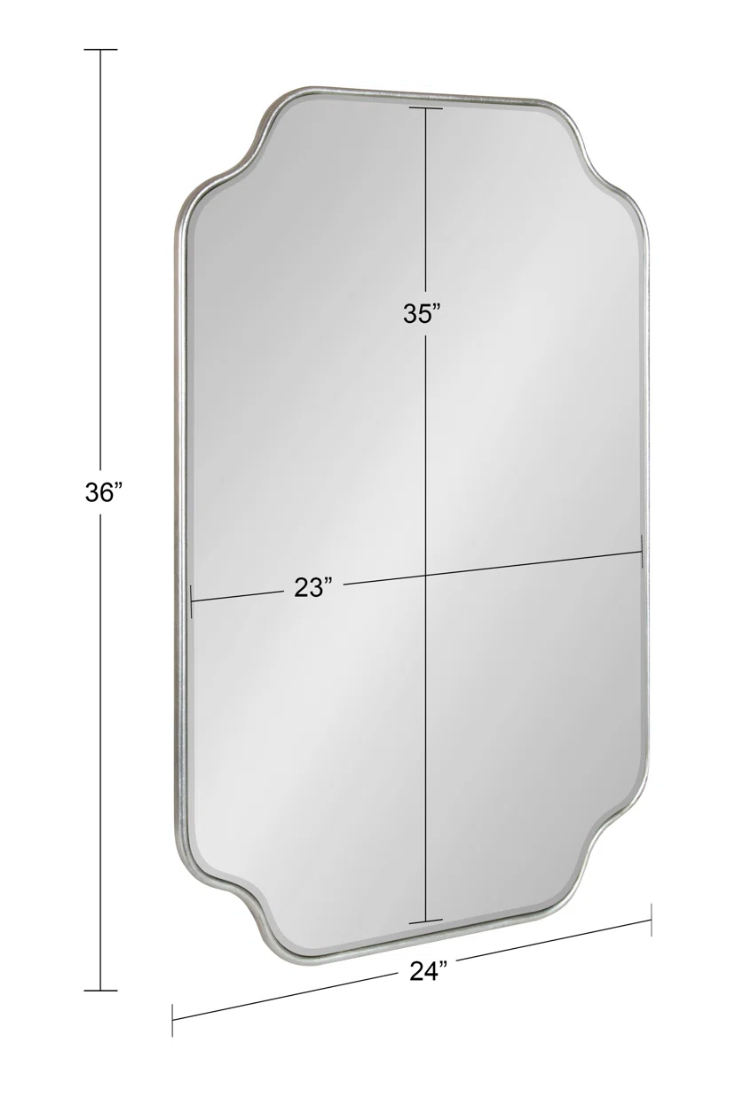 Scalloped 24x36 white wall mirror 🤍