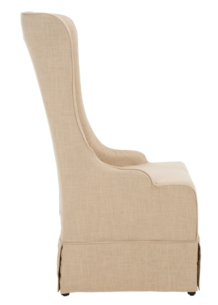 Traditional linen hemp Parsons dining chair 🕊