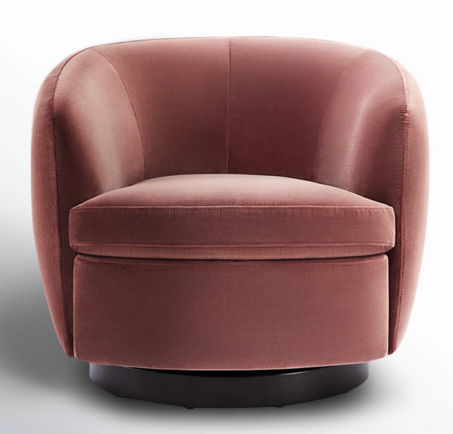 Blush Upholstered Swivel Barrel Chair🪷