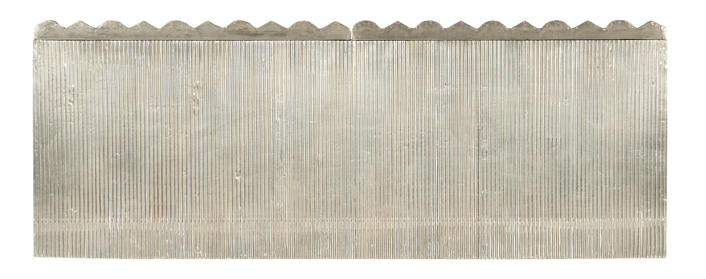 MCM 48" silver foil mango wood two-door chest sideboard🍷