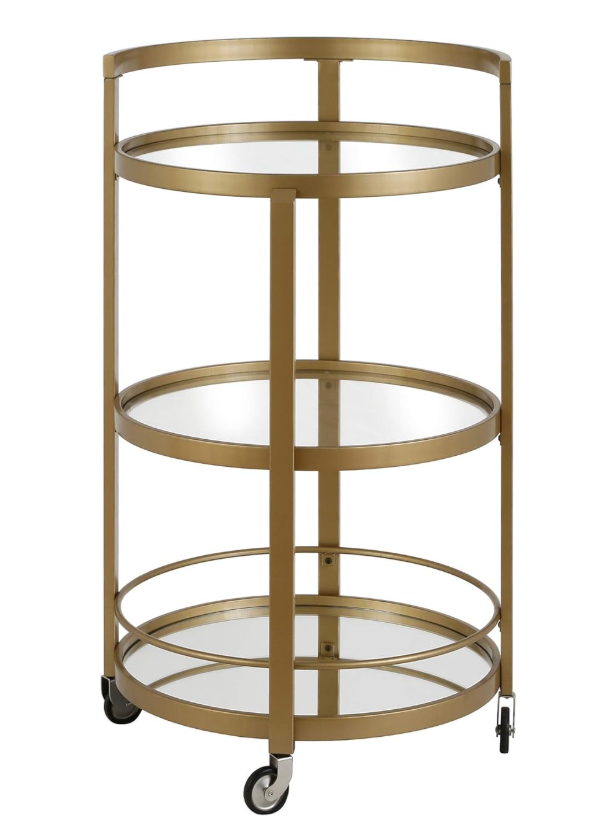 Brass 21" round bar cart 🥂