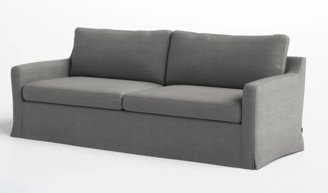 Grey 85.8' slipcovered sofa 🩶