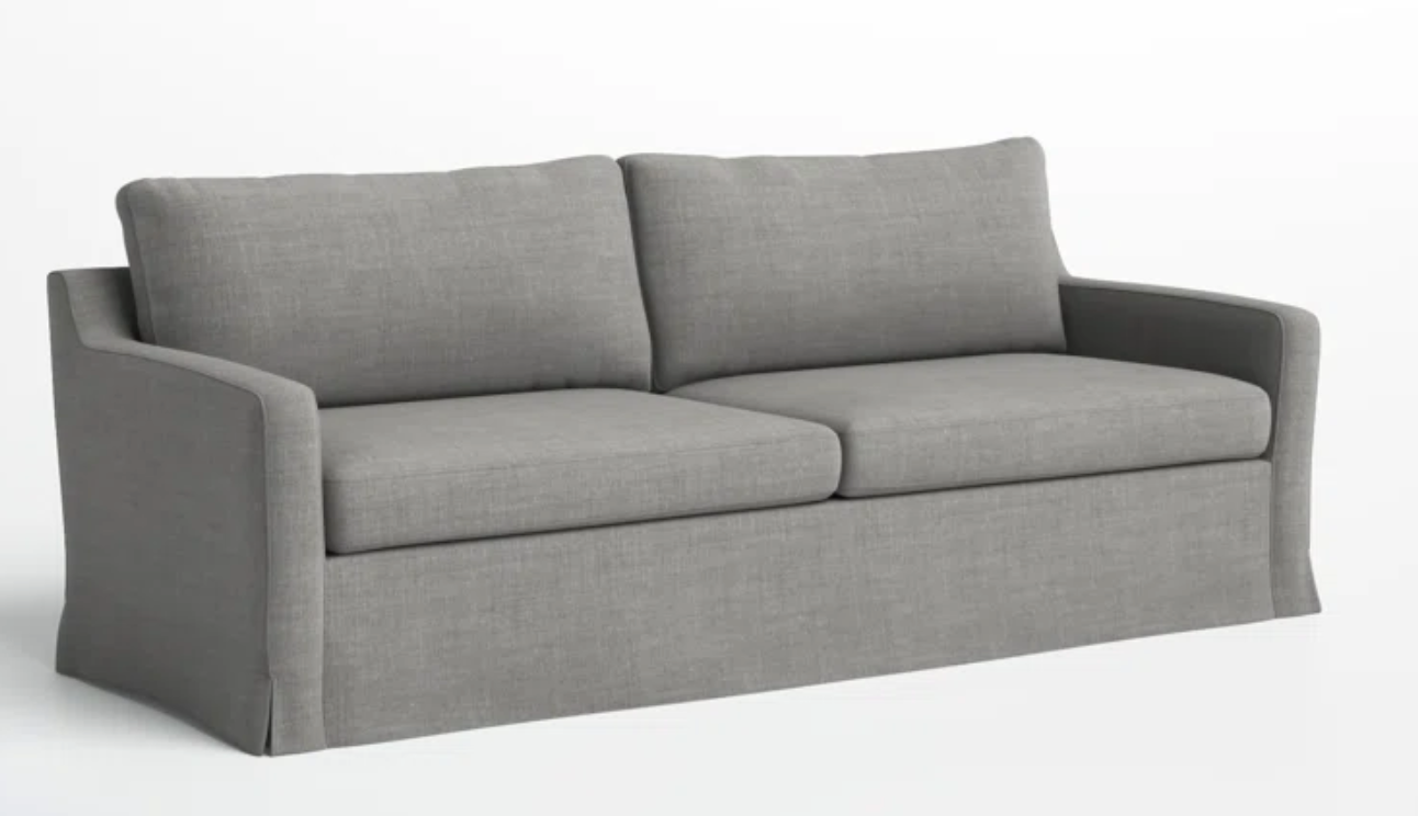 Grey 85.8' slipcovered sofa 🩶