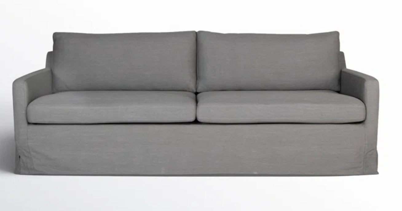 Grey 85.8' slipcovered sofa 🩶