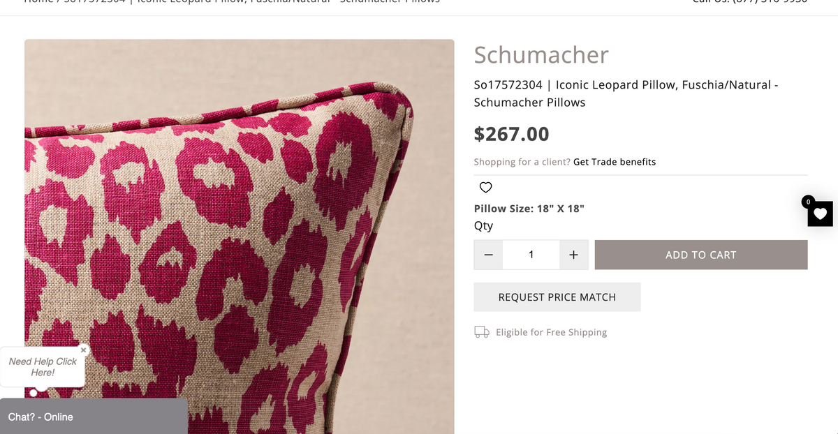 Fuschia leopard 18" square pillow 🩷