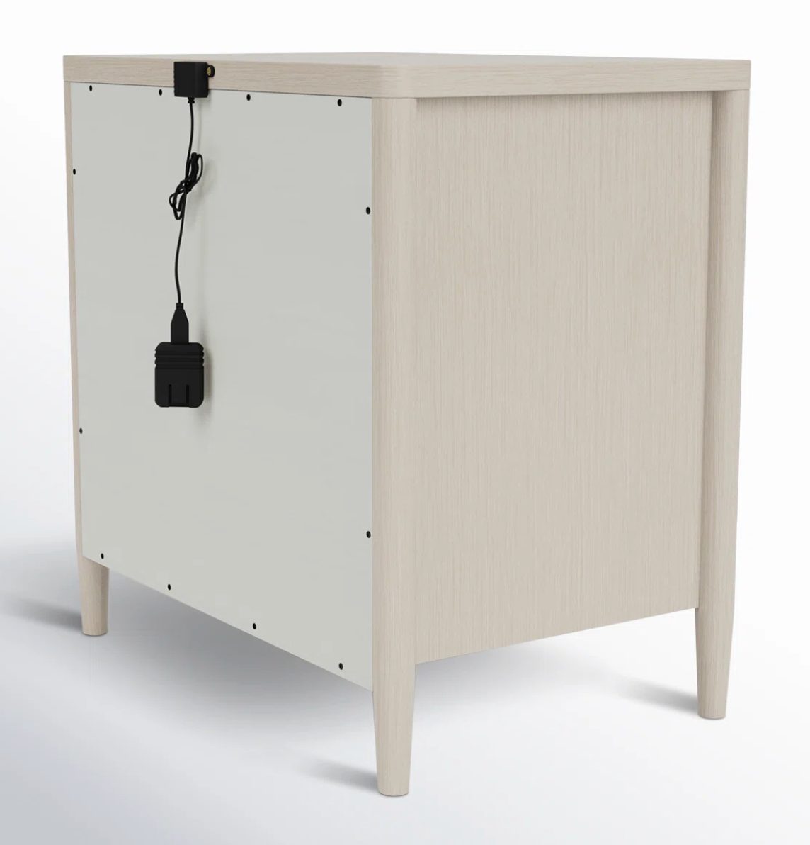 Beige 3-drawer modern nightstand ☕
